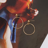 simple geometric hoop earrings