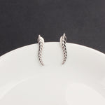 simple leaf alloy U-shaped ear clip earrings