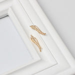 simple leaf alloy U-shaped ear clip earrings