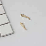 simple leaf alloy U-shaped ear clip earrings