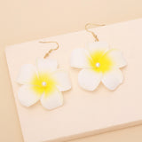 national wind pearl frangipani earrings