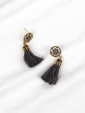 retro palace style hollow tassel earrings