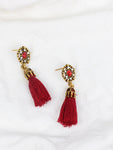 retro palace style hollow tassel earrings