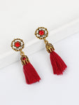 retro palace style hollow tassel earrings