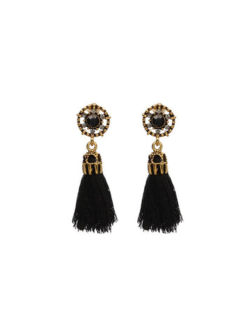 retro palace style hollow tassel earrings