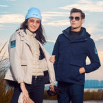 Couple style down outdoor jacket men's winter three-in-one ski suit jacket