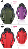 Couple's plus size plus velvet padded jacket outdoor sports jacket