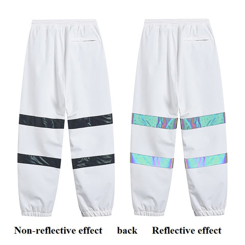 Couple ski pants warm and thick reflective ski pants