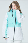 Couples winter outdoor snowboard and ski padded warm clothing