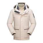 Couple style down outdoor jacket men's winter three-in-one ski suit jacket