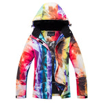 Women's colorful multicolor outdoor ski suit