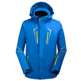 Men's winter outdoor veneer and double board warmth thickened ski clothing