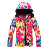 Women's colorful multicolor outdoor ski suit