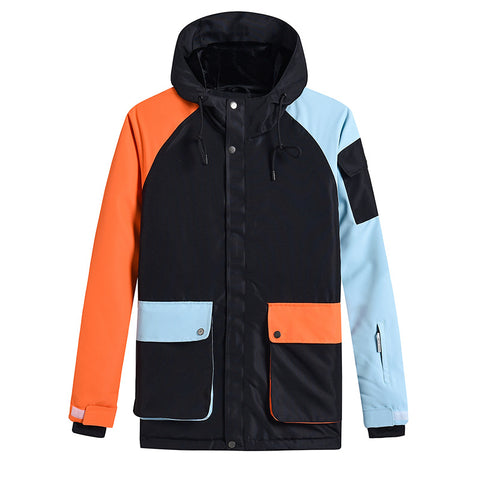 Men's and women's style ski jacket lock temperature, windproof, waterproof, high-quality fabric hot sale