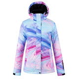 Women's colorful multicolor outdoor ski suit