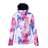 Women's colorful multicolor outdoor ski suit